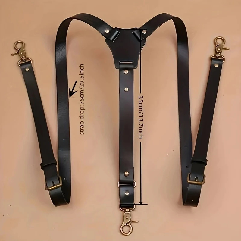 Retro PU Mens Suspenders Maintains A Fashionable And Elegant Look Perfect For Daily Wear An Ideal Choice Gift Giving 241122
