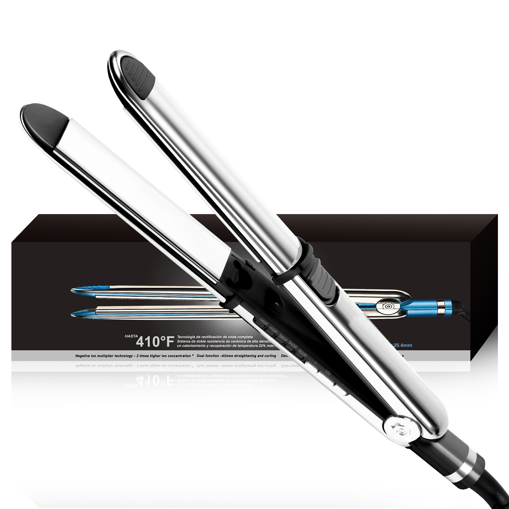 Professional Flat Iron Titanium Ionic Straightening Fast Heating Tools Hair Straightener Curler