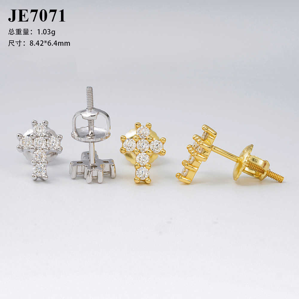 2021 new s sier hip-hop jewelry DF Mozambique earrings unisex