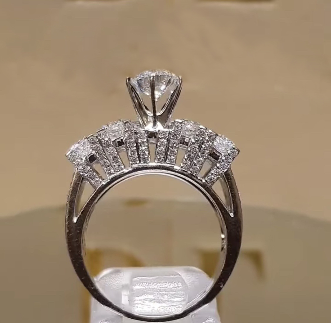 2025 Sparkling Cubic Designer Zirconia Set Rings For Women Engagement Wedding Fashion Jewelry 925 Silver Fill Double Stackable Set Rings Chic Accessor