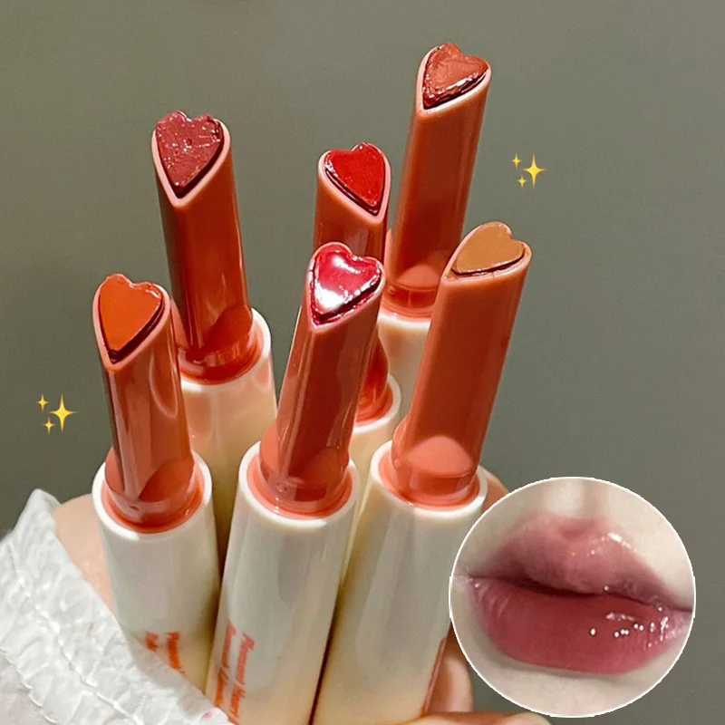 Crystal Honey Solid Lip Glaze Nude Rose Brown Plumping Lip Gloss Moisturising Jelly Tinted Lip Balm Hydrating Black Tea LipstickXJ241205