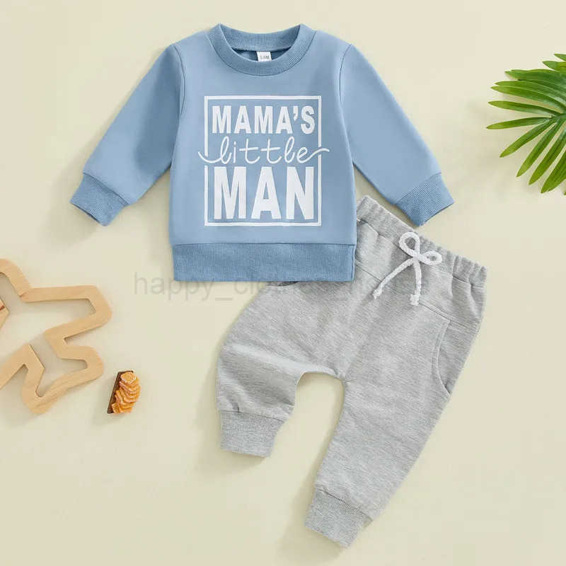Baby Boy Pant Sets Fall Clothes Letter Print Long Sleeve Sweatshirt and Elastic Pants 2 Piece Outfits for ToddlerXJ241205