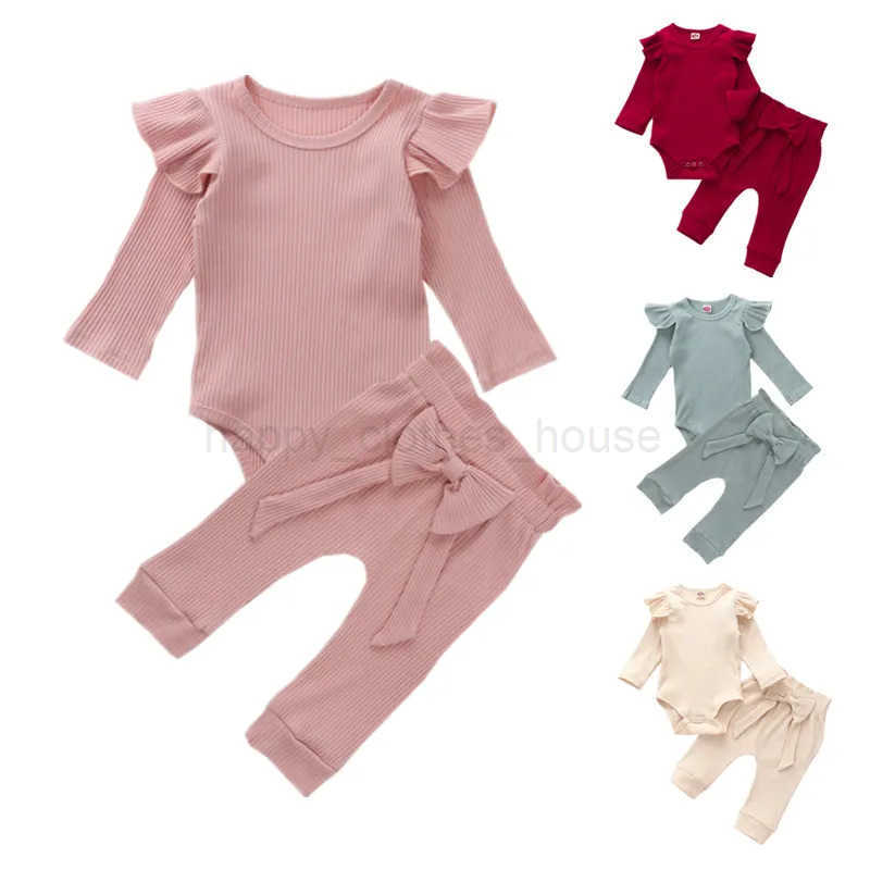 Infant Autumn Baby Girl Clothes Pant Sets Spring Autumn Newborn Childrens Top and Bottom Clothes Sets Baby Items ClothingXJ241205
