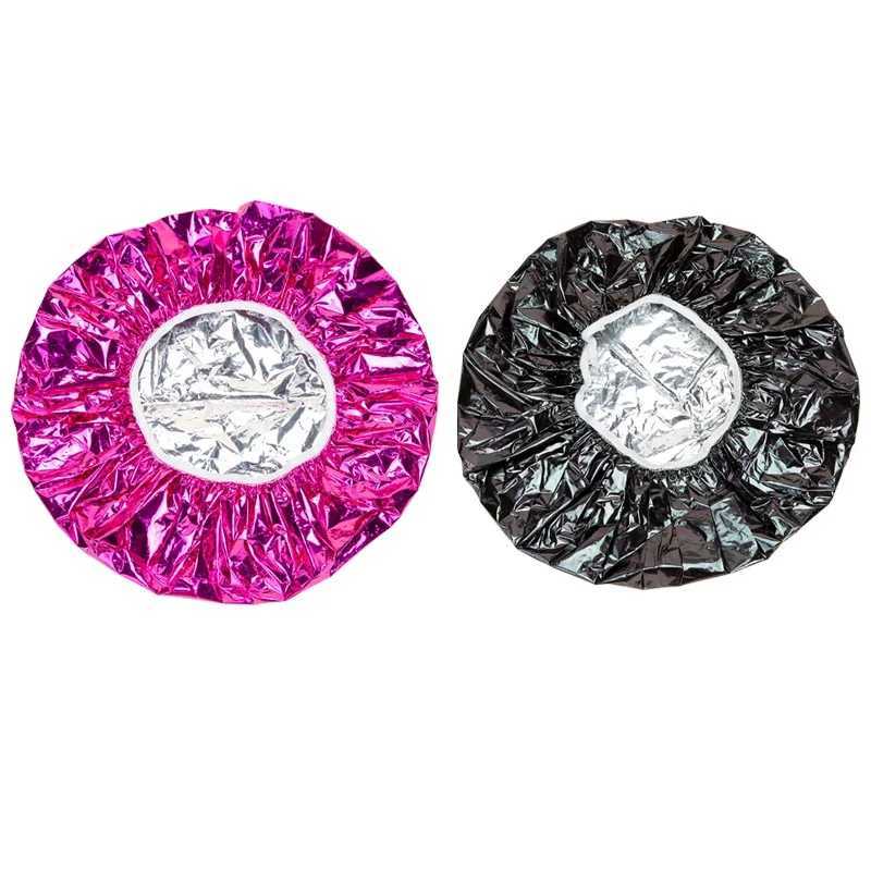 3/6pcs Rose Shower C Heat Insulation Aluminum Foil Insulation Hat Elastic Bathing C for Women Hair Perm Tool Baer ShopXJ241205