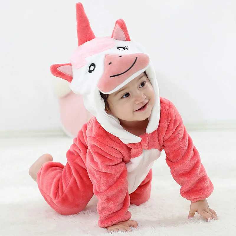 Pajamas Romper Baby Boy Girls Pajama Toddlers Winter Outfit Halloween Animal Suit Onesie Festival Party Bebe Clothes Kigurumis H241205