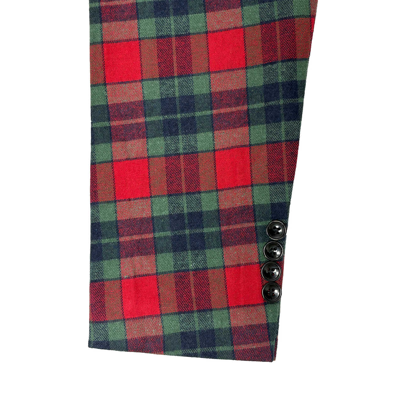 Customized Christmas Plaid Mens Tuxedos Slim Fit Notched Lapel Groom Wedding Wear Winter Warm Jacket One Piece