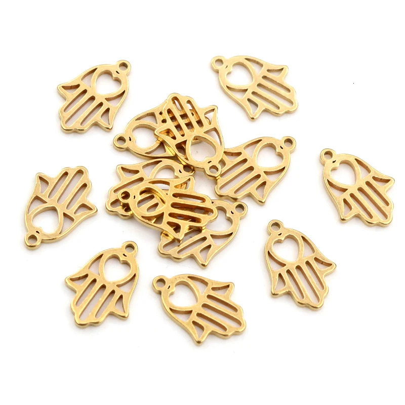 10pcslot 316 Stainless Steel Gold Plated Tree Moon Butterfly Small Charms Pendant For Necklace DIY Jewelry Making 241122