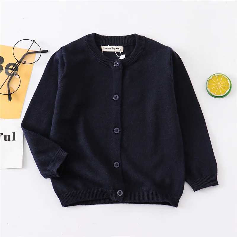 New Childrens Knitted Cotton Sweater Spring and Autumn Knitted Baby Boys and Girls Open Knitted Woolen Sweater Childrens Long Sleeve Zipper Top 1-8 Ye