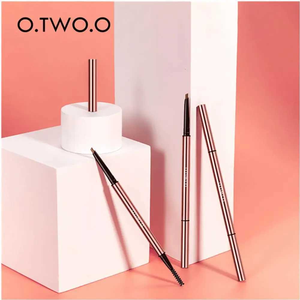 O. Two of them. O Ultra fine triangular eyebrow pencil waterproof makeup blonde brown eyebrow precise eyebrow exfoliating eye makeup 6 colorsW241205