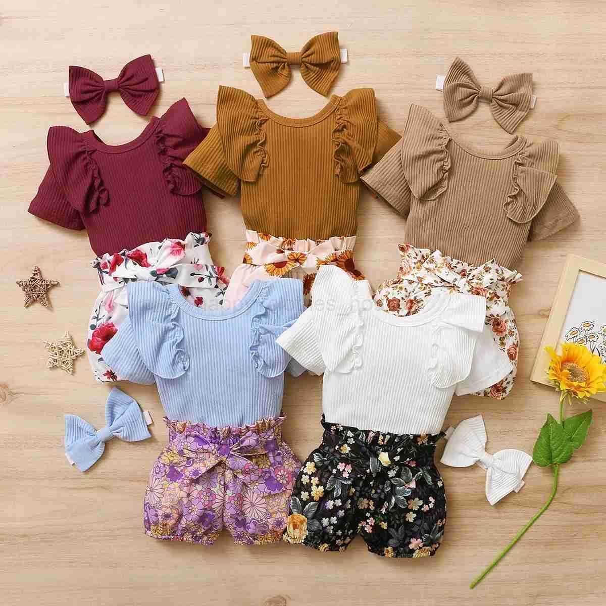 3Pcs Baby Girl Clothes Set Newborn Kids Clothing Childern Toddler Girl Clothes Bebe Girl Outfits Infant New Born ClothesXJ241205