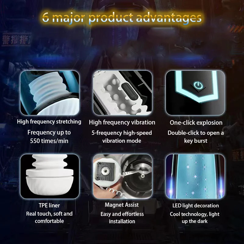 Starlight Masturbation Cup Dildo Retractable Vibrator Glans Trainer Vagina Blowjob Sucking Masturbator Sex Toys For Men 241205