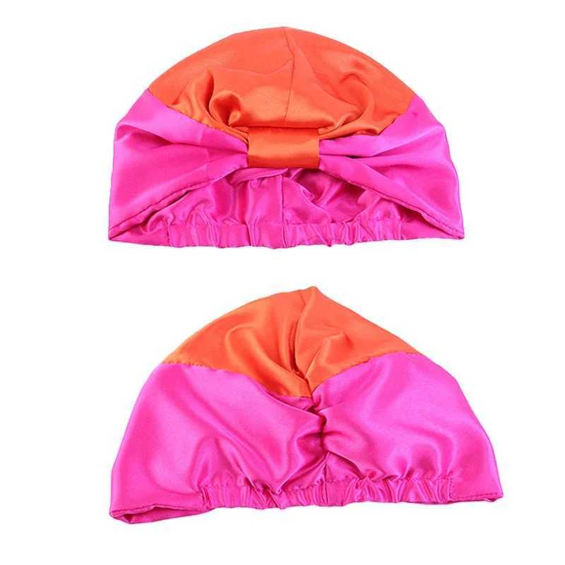 1PCS Satin Silk Salon Bonnet Women Night Sleep C Bath Towel Hair Dry Quick Elastic Hair Care Bonnet Head Wr Hat HeaearXJ241205