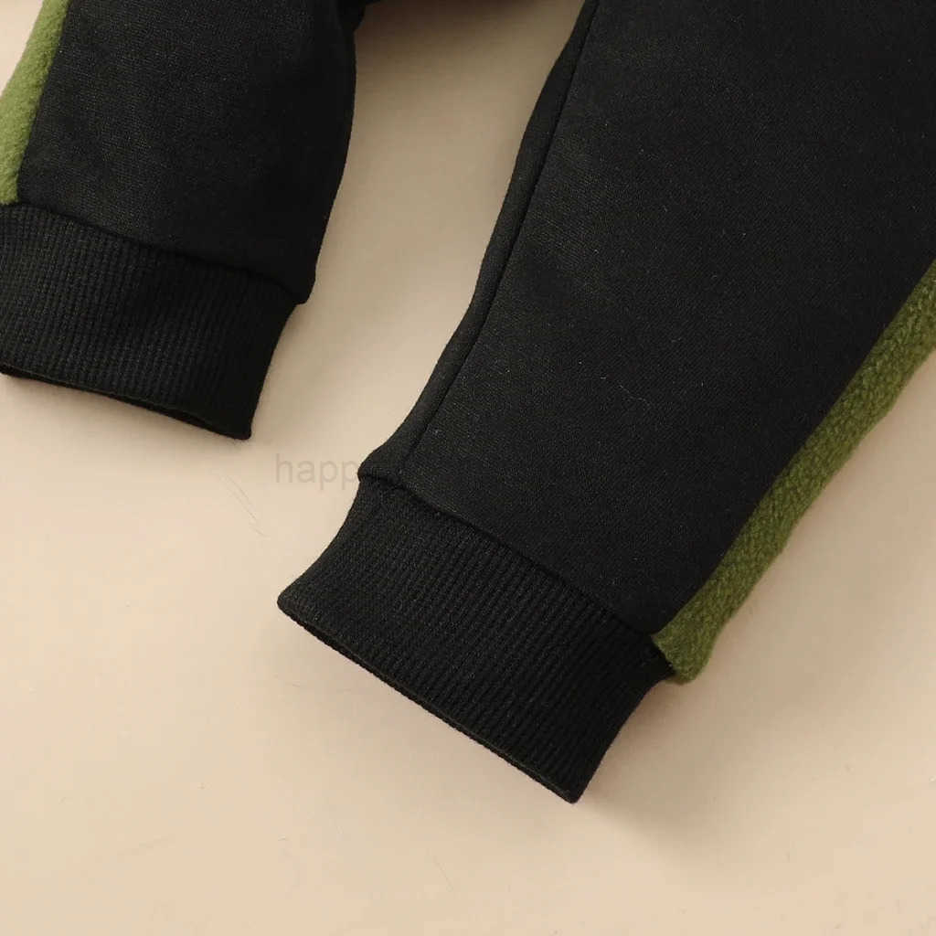 3-24 Months Baby Boys 2PCS Clothes Set Dinosaur Pattern Long Sleeves Print Black Top+Pants Toddles Autumn Winter Handsome OutfitXJ241205