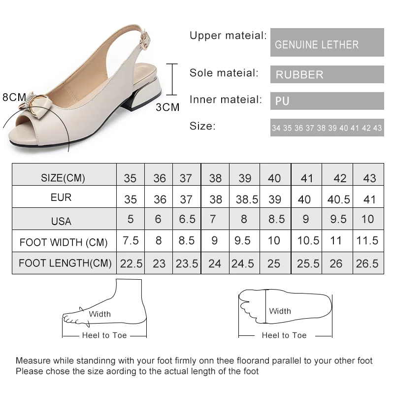 AIYUQI Women Sandals Genuine Leather Summer Open Toe Fashion Bow Women's Sandals Fish Beak Large Size Sandals Ladies