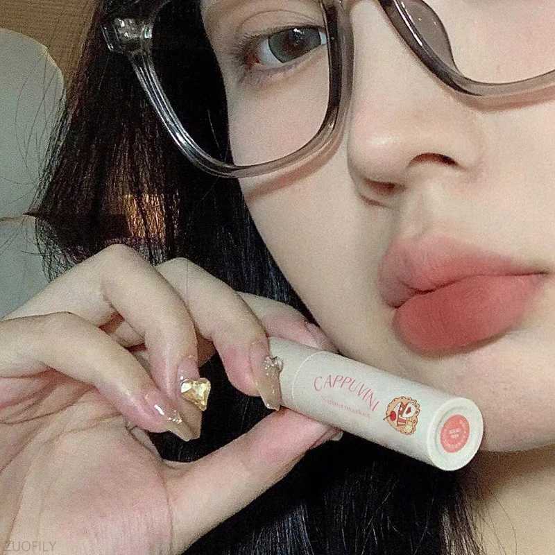 6 Colors Peach Matte Sexy Red Lipsticks Waterproof Lip Gloss Long Lasting Non-Stick Cup Liquid Lipstick Korean Makeup CosmeticsXJ241205