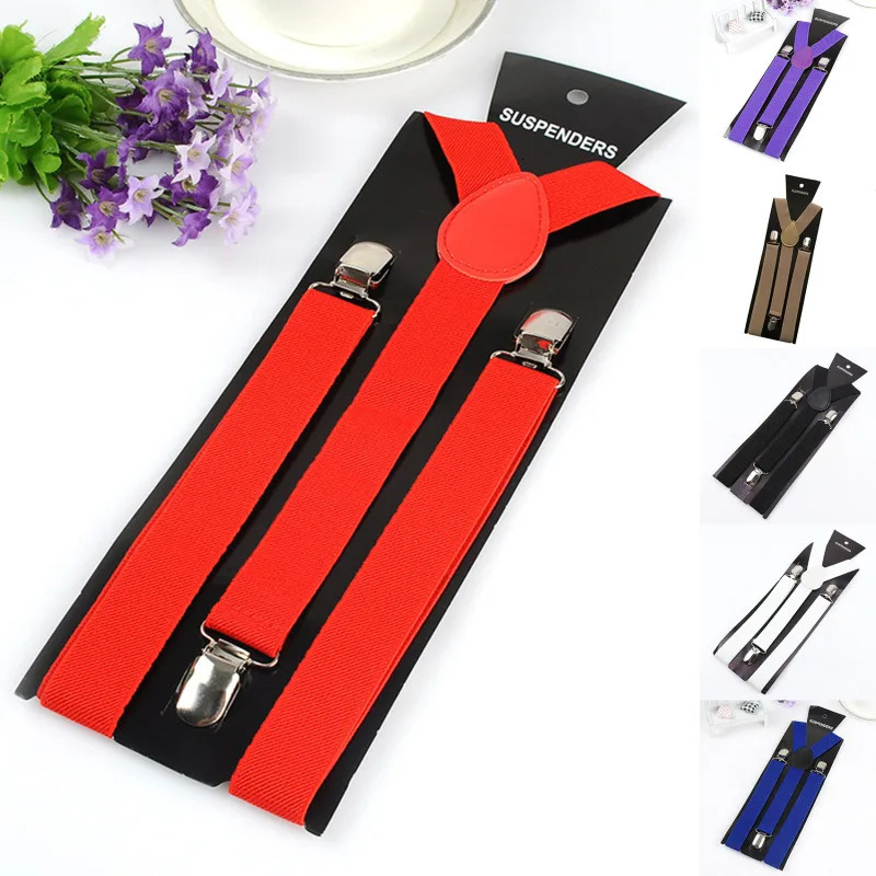Men Suspenders High Elastic Adjustable 3 Strong Clips Suspender Heavy Duty W Trousers Braces Pants Holder Wedding Wear y241122