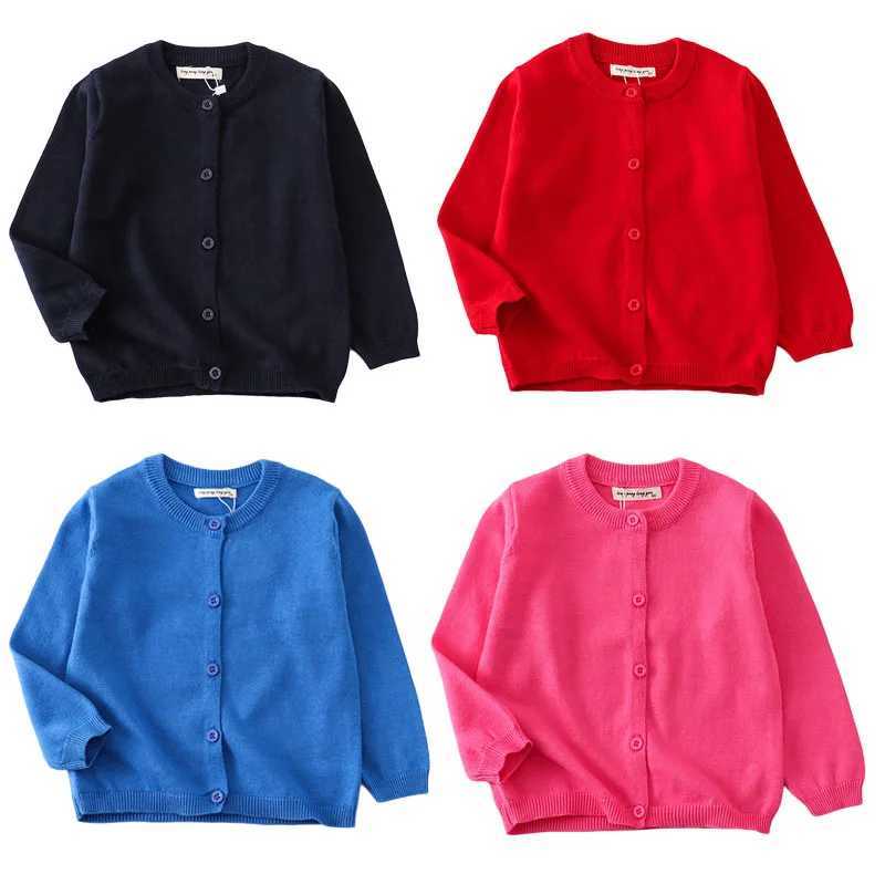 New Childrens Knitted Cotton Sweater Spring and Autumn Knitted Baby Boys and Girls Open Knitted Woolen Sweater Childrens Long Sleeve Zipper Top 1-8 Ye