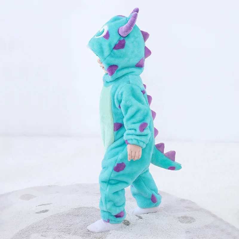 Pajamas 0-3Y Babies Romper Cute Animal Onesie Sully Oufit Baby Boy Girl Soft Warm Kigurumis Winter Sleepwear Halloween Funny Suit H241205