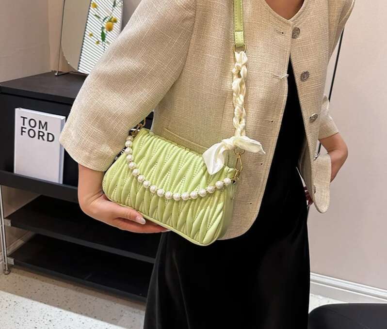 Design O Small Pearl Handbag For Women With A Foreign Style Texture All Draped Chain Single Shoulder Crossbody Bag