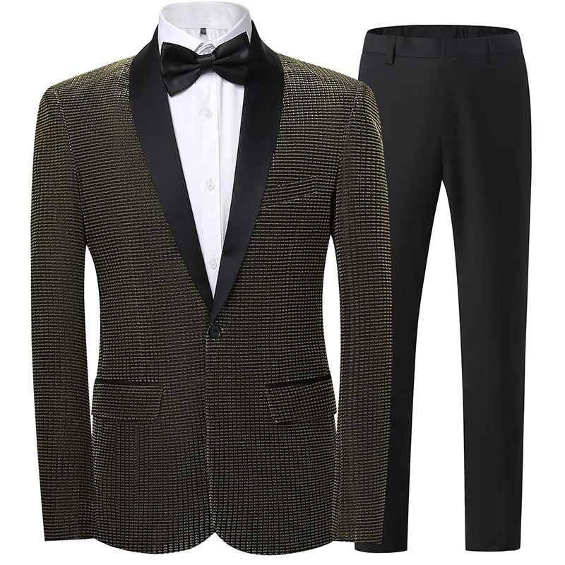 H409 Groom suit men's suit slim fit Korean style wedding