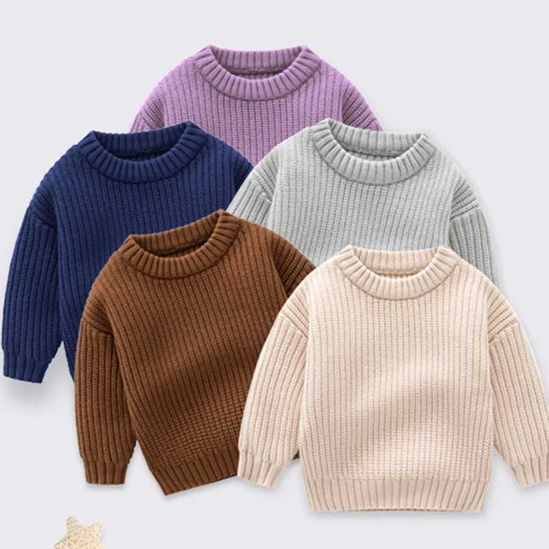 South Korean Slee childrens clothing loose and casual knitted flower baby boy and girl sweater autumn spring baby flower sweater W241205