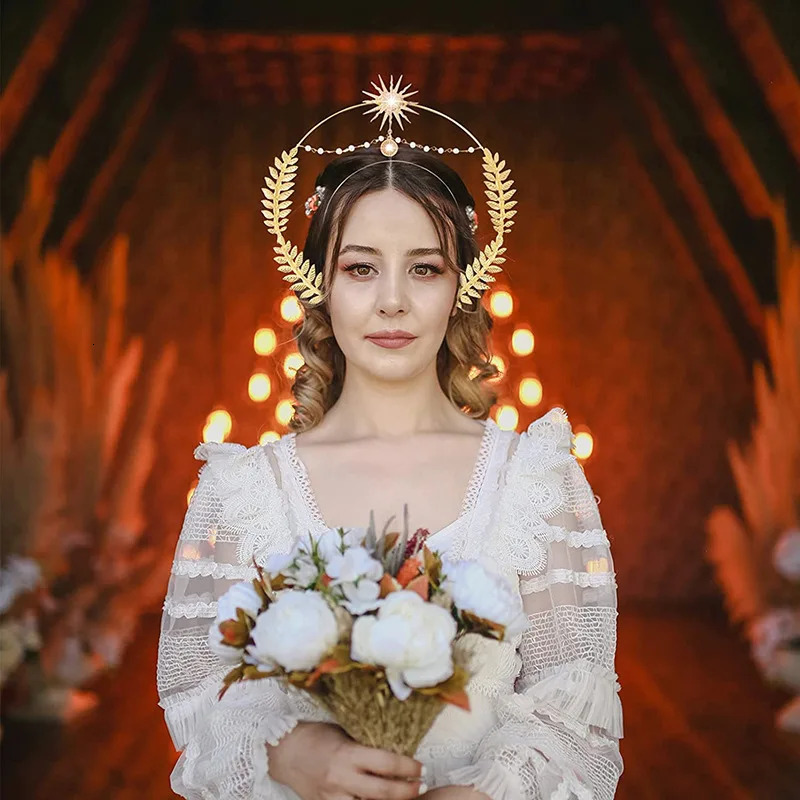 ZANLLOY Fashion Metal Moon And Stars Handmade DIY n Hairband Bridal Crown Wedding Headdress Jewelry 241122