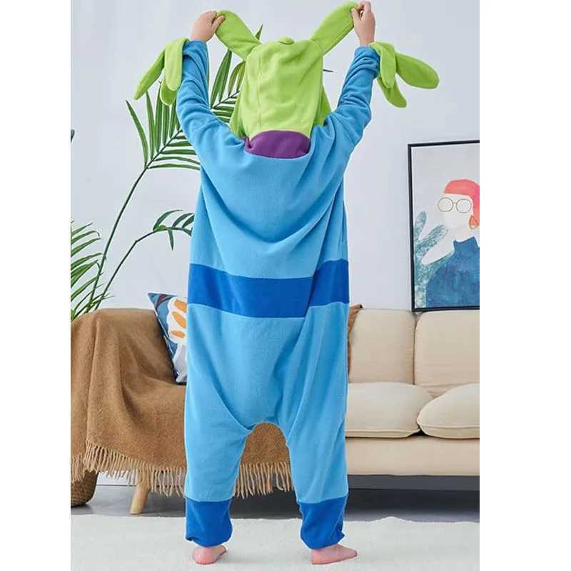 Pajamas Anime Toy Story Alien Jumpsuit Pajama 3 Eyes Alien Cartoon Onesie Polar Fleece Sleepwear Child Adult Plush Home Clothing Cosplay H241205