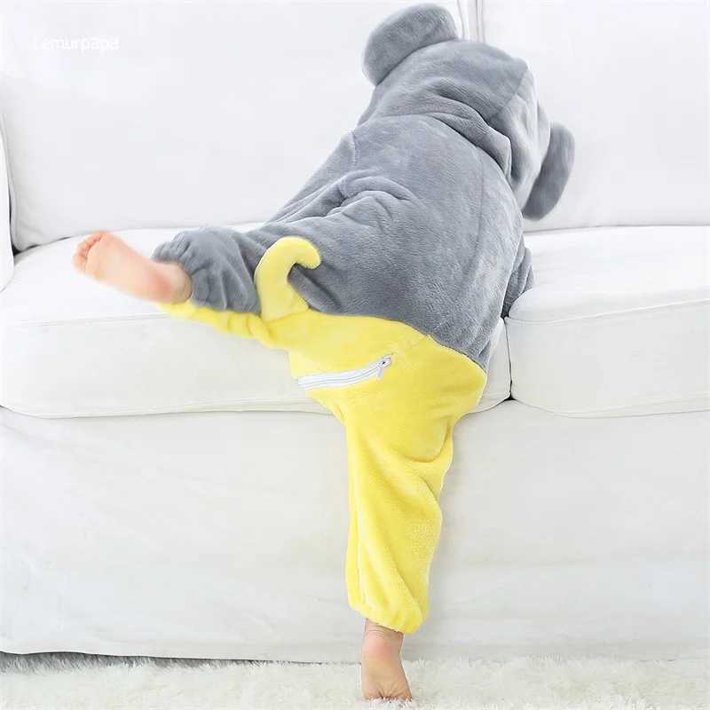 Pajamas Elephant Romper Baby Jumpsuit Boys Girls Winter Outfit Toddlers Halloween Animal Suit Funny Onesie Festival Party Bebe Clothes H241205
