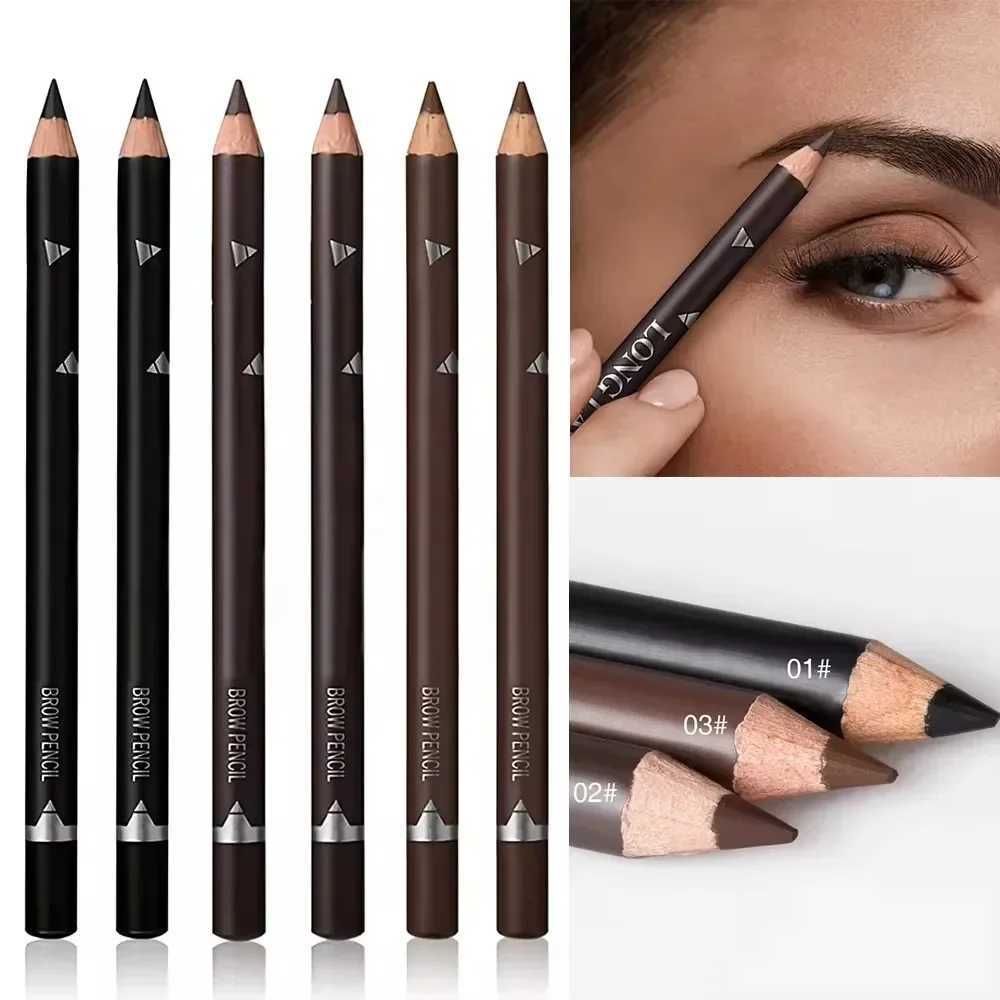 6/2Pcs eye shadow pencil waterproof professional female eye shadow makeup pen easy color natural black brown cosmetics beauty eye shadow tool W241205