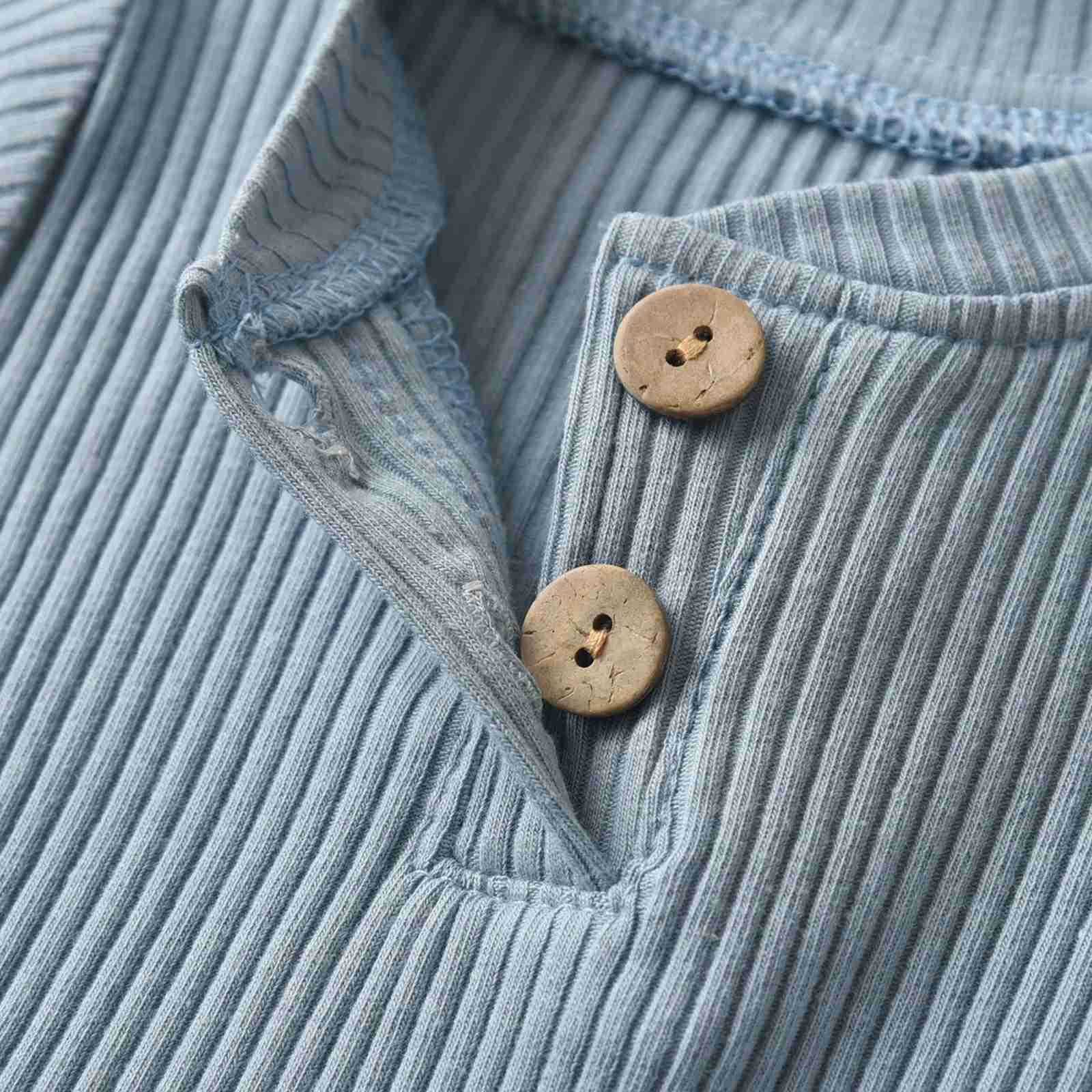 Toddler Infant Baby Boys Girls Casual Clothes Set Knitted Long Sleeve V-Neck Romper Top and Pants Spring Autumn Newborn OutfitXJ241205