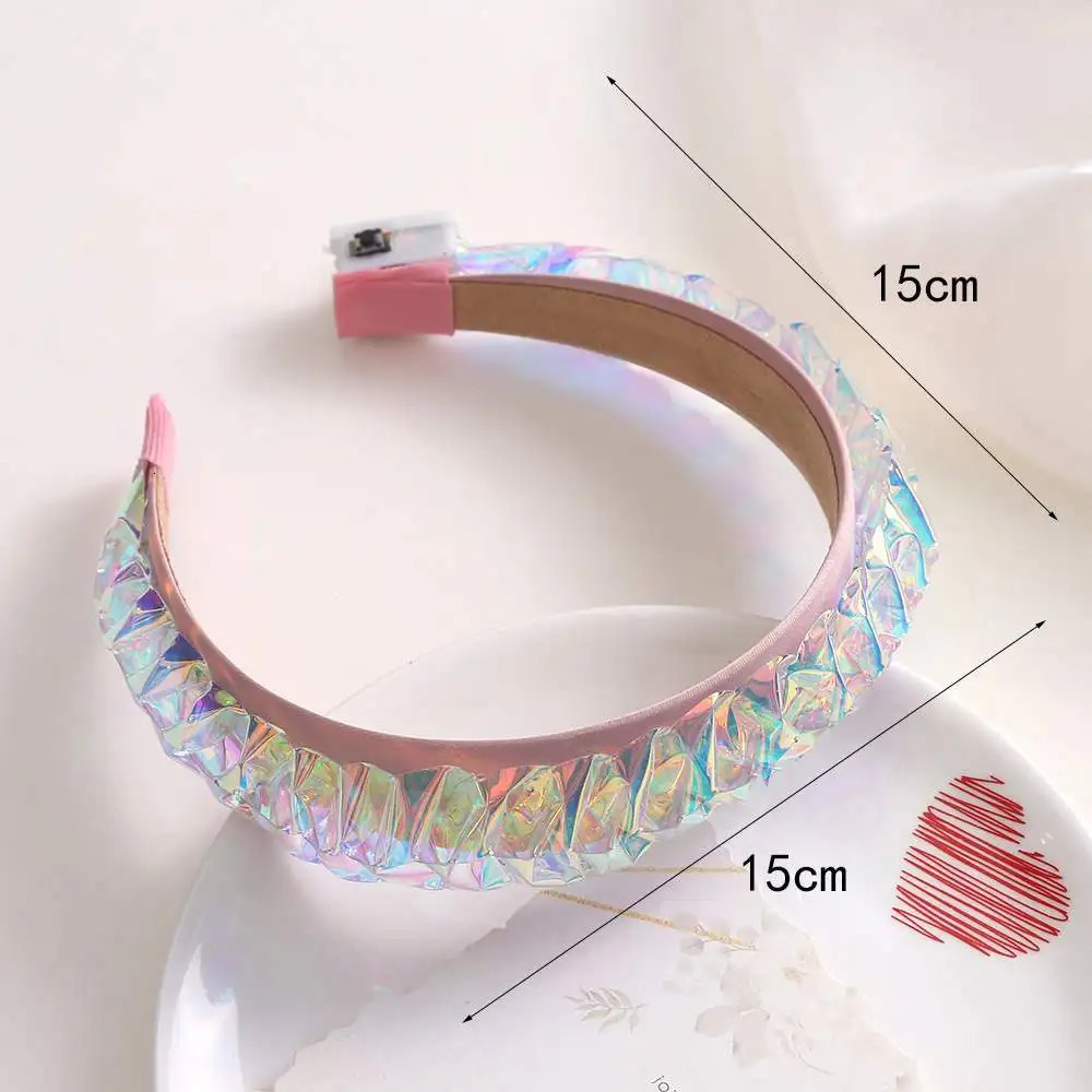 Light up Headband Glowing Crown Singers LED Laser Hairband Flashing Headdress Luminous Nightclub Cosplay Party Headwear 241122