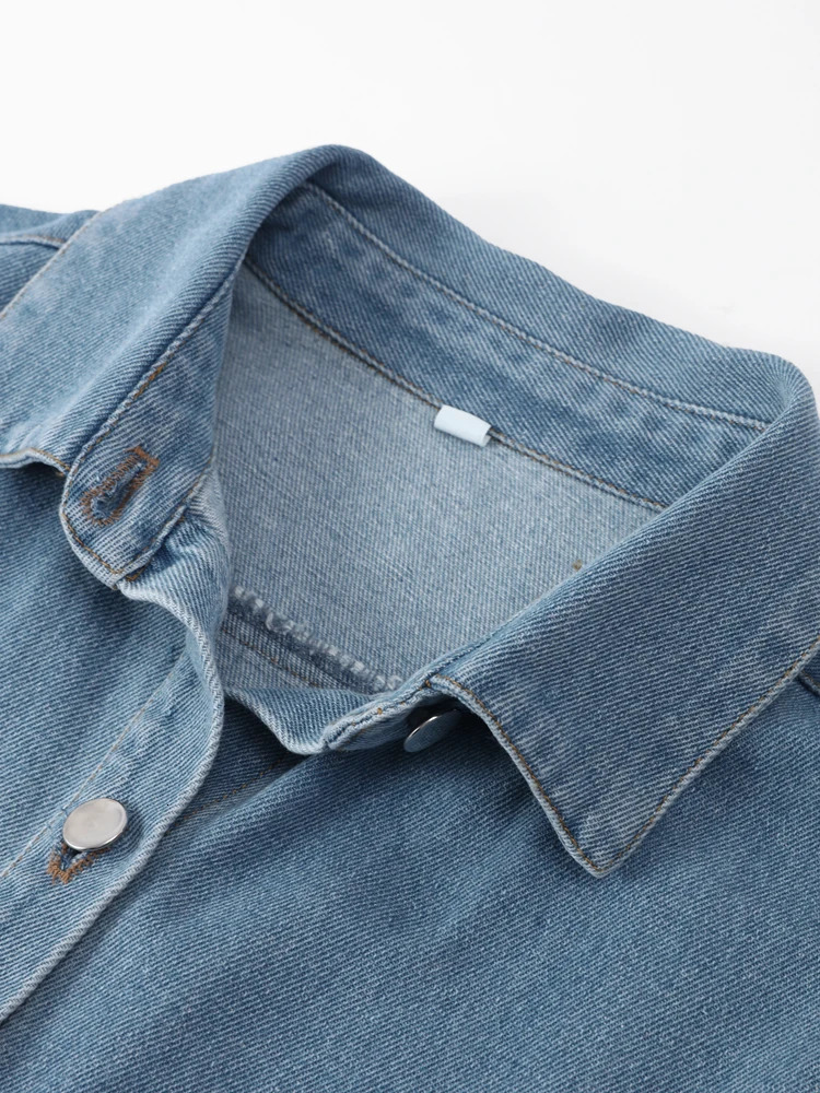 Casual Double Pocket Denim Vest Loose Turn Down Collar Single-breasted Short Vests Female Autumn Y2K Sleeveless Streetwear 241205