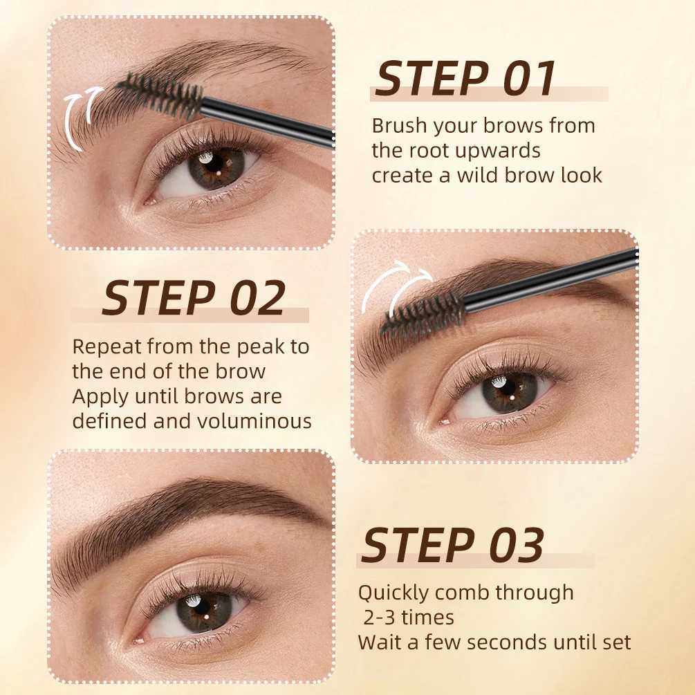 QIBEST 2023 liquid eyebrow gel enhancer waterproof eyebrow cream pigment tattoo pigment durable waterproof dye eye makeupW241205