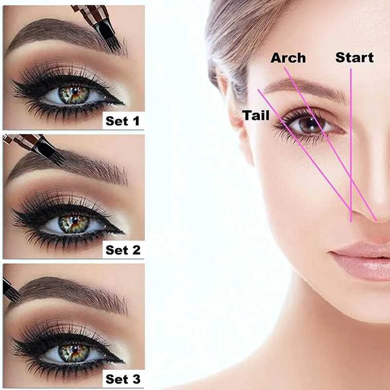 4-point eyebrow pencil Maquillajes Para Mujer waterproof liquid eyebrow pencil makeup long-lasting cosmetics micro blade eyebrow pencil W241205