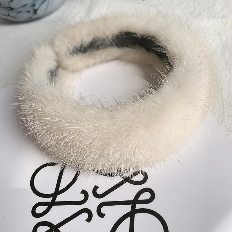 selling womens winter 100% mink headband high-quality genuine fur headband womens fashionable headband 241205