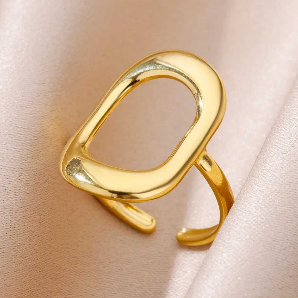 316L stainless steel ring womens gold color never fades luxurious classic ring wedding couple ring jewelry free delivery W241205