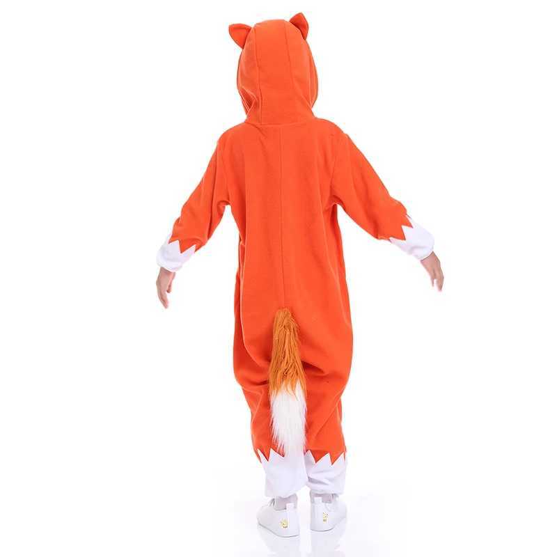 Pajamas Fox Animal Pajamas Kids Fox Jumpsuit Onesies Halloween Carnival Animal Outfit Fancy Dress Children Baby Cartoon Anime Costume H241205