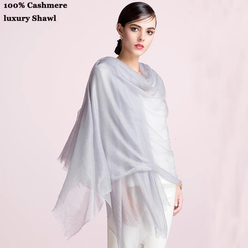 400S/grade 100% cashmere scarf womens fashion ring cashmere shawl thin summer womens soft long cashmere scarf 241205