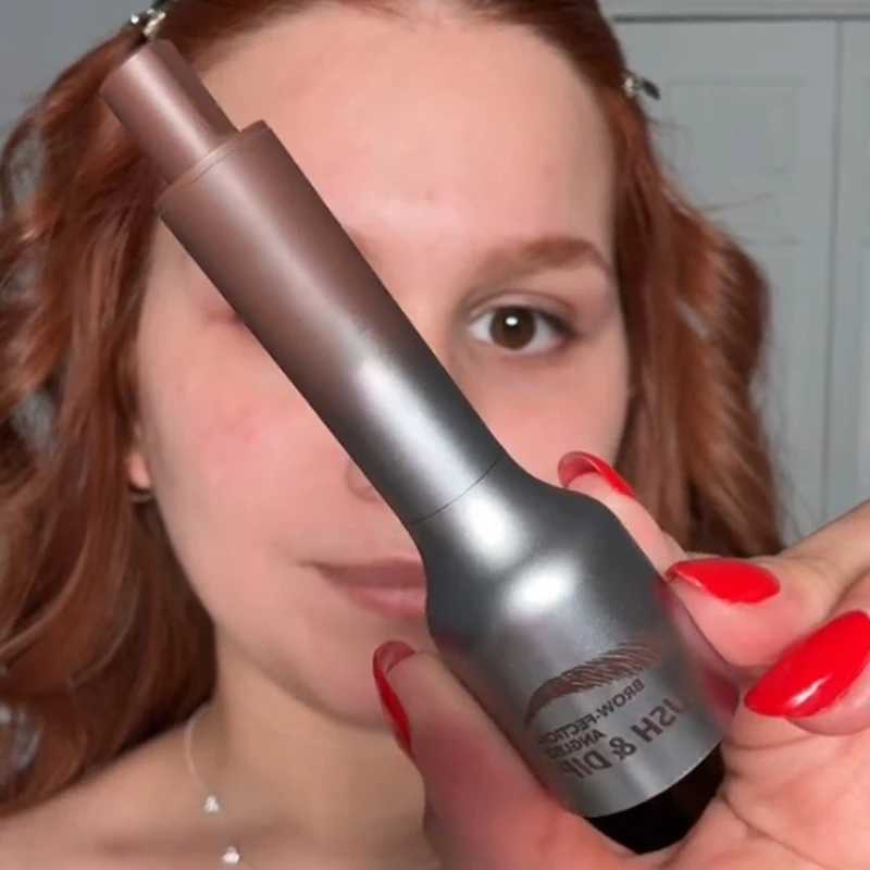 Natural wild eyebrow pencil square brush head 3D waterproof dark brown long-lasting magic eyebrow pencil 2024 new womens makeupW241205