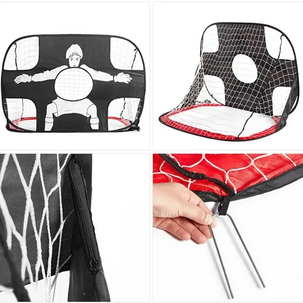 Goal Kids and Adults Football Target Net Foldable Football Goal Nylon Soccer for Playground Backyard Indoor Outdoor Training 241204