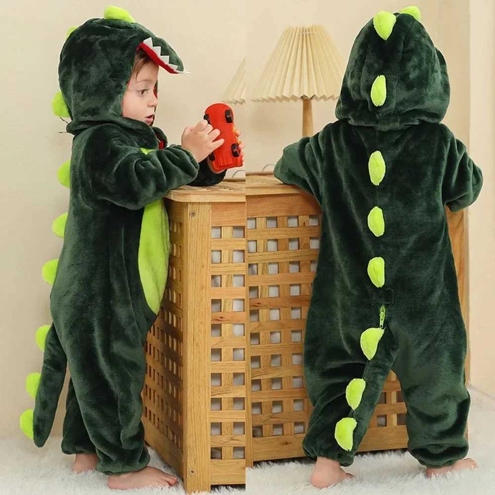 Pajamas Baby Kigurumi Stitch Cartoon Romper Infant Kids Animal Jumpsuit Toddler Clothes Bodysuits Girls Boys Cosplay Pyjamas Costumes H241205