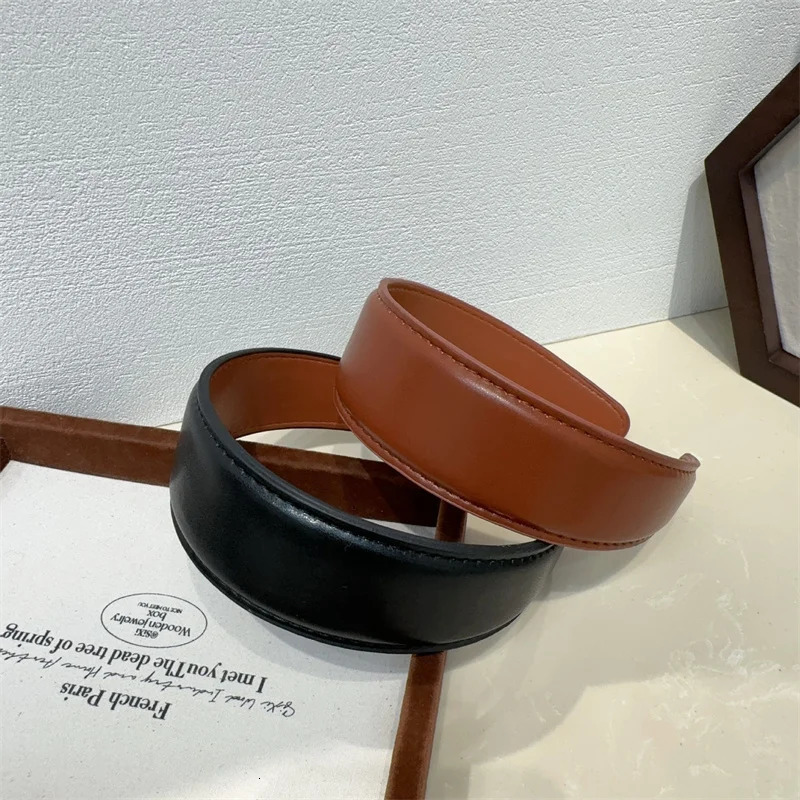 womens headband high-quality adult leather hair fashionable womens casual party headband headband hair accessories gifts 241205