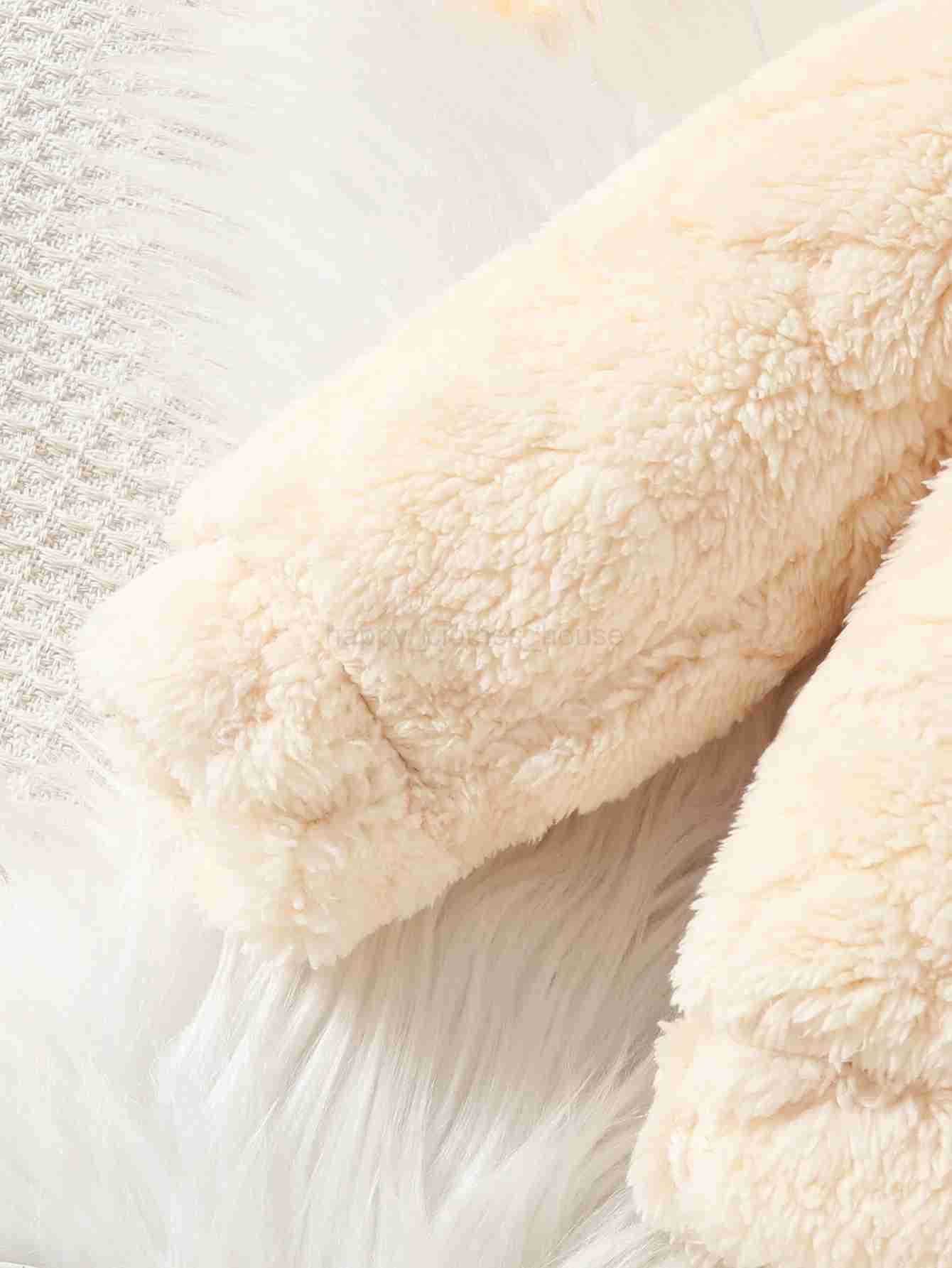 0-2 years old baby autumn and winter warm and comfortable love fur pattern hooded top + love fur pattern pants two-piece setXJ241205