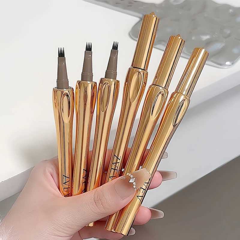 4-point wild eyebrow pencil durable easy to grip eyebrow tattoo waterproof thin liquid lay silk eyebrow pencil Korean makeup W241205