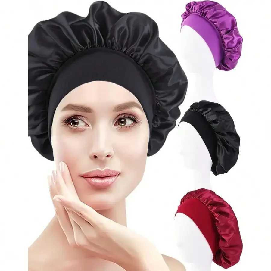 Wide-Brimmed High Elasticity Spandex Sleep C For Women Beauty Hair Care HatXJ241205