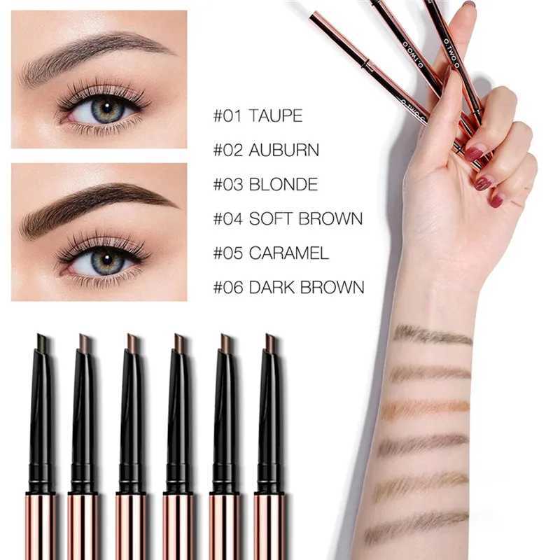 O. Two of them. O6 color ultra-fine waterproof natural durable long-lasting tattoo eyebrow black brown pencil with brush makeup W241205