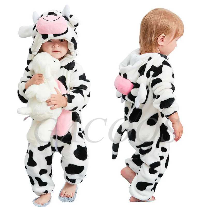 Pajamas Baby Kigurumi Dinosaur Animal Cosplay Costume Winter Warm Jumpsuit for Toddler Boys 1 to 2 3 4 Years Girl Outfits H2412059RC6