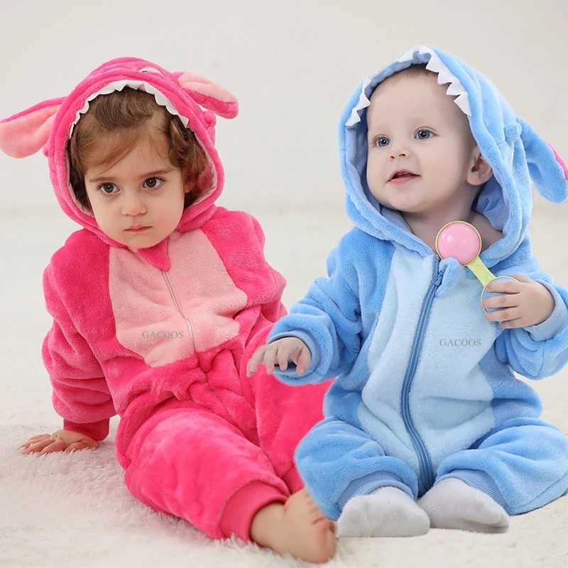 Pajamas Newborn Baby Monkey Tiger Panda Cow Animal Cartoon Romper Clothes Girls Pajamas Long Sleeve Hooded Jumpsuit Infant Boys Costumes H241205