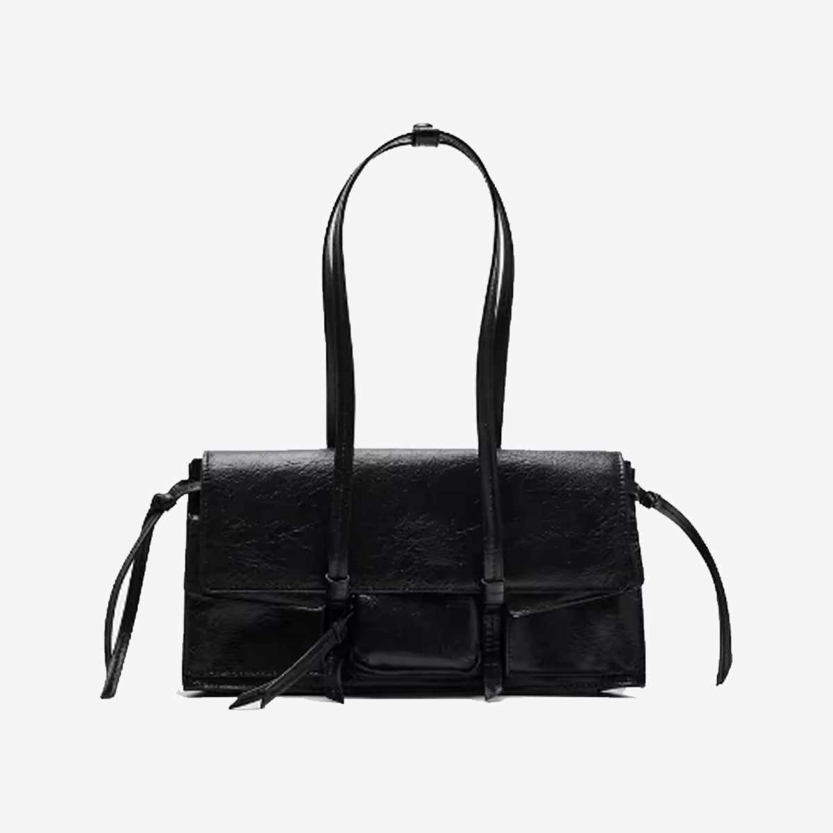 Women's Bag Autumn/Winter New Style Black Green Pocket Decoration Trendy Handheld Single Shoulder Underarm Bag 241215