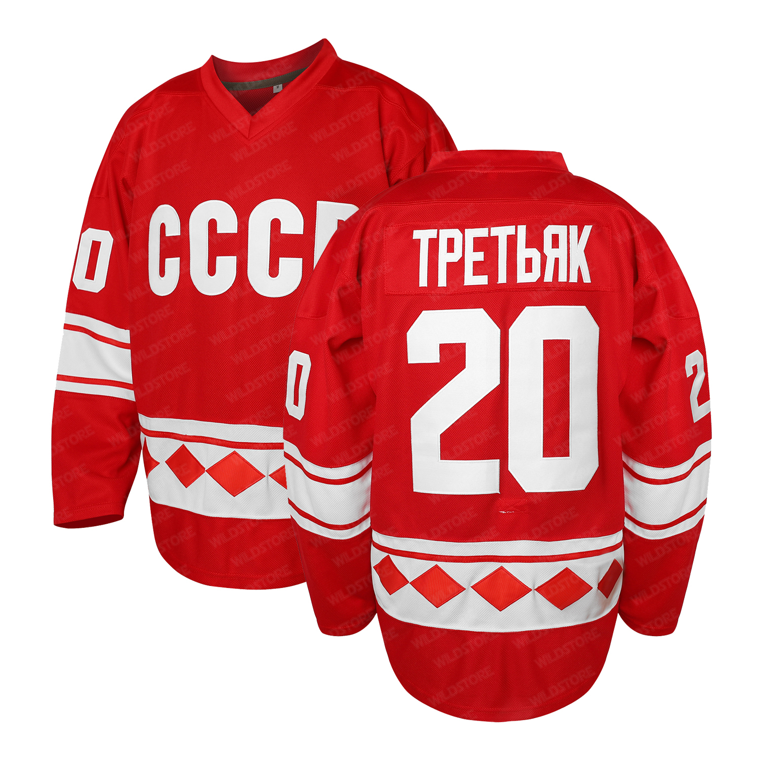 1980 CCCP Russia Hockey Jersey Red 100% Stitched S-XXXL Vladislav Tretiak Sergei Makarov